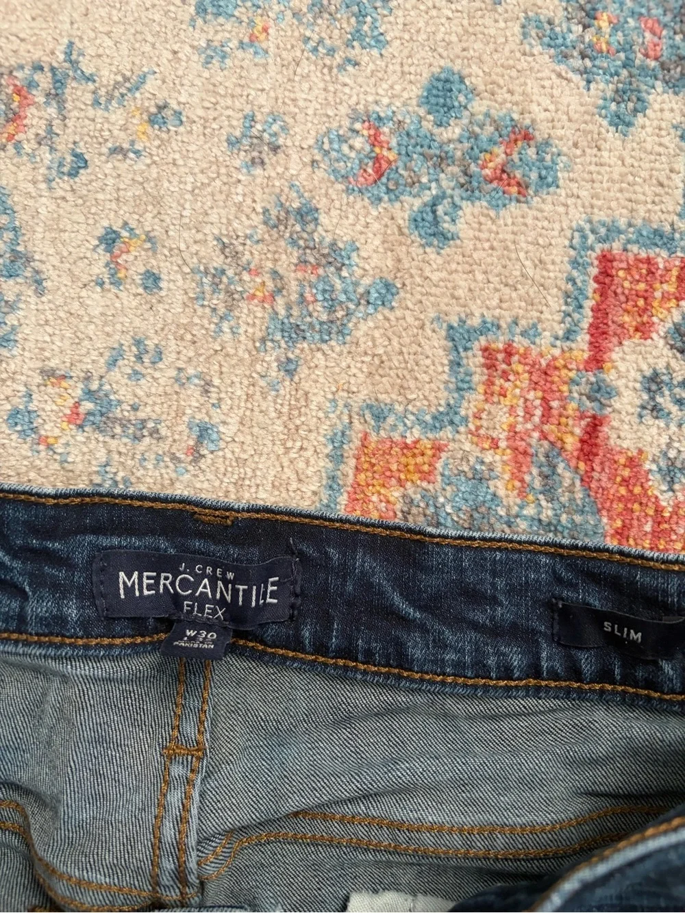 J.Crew flex slim dark rinse straight leg jeans